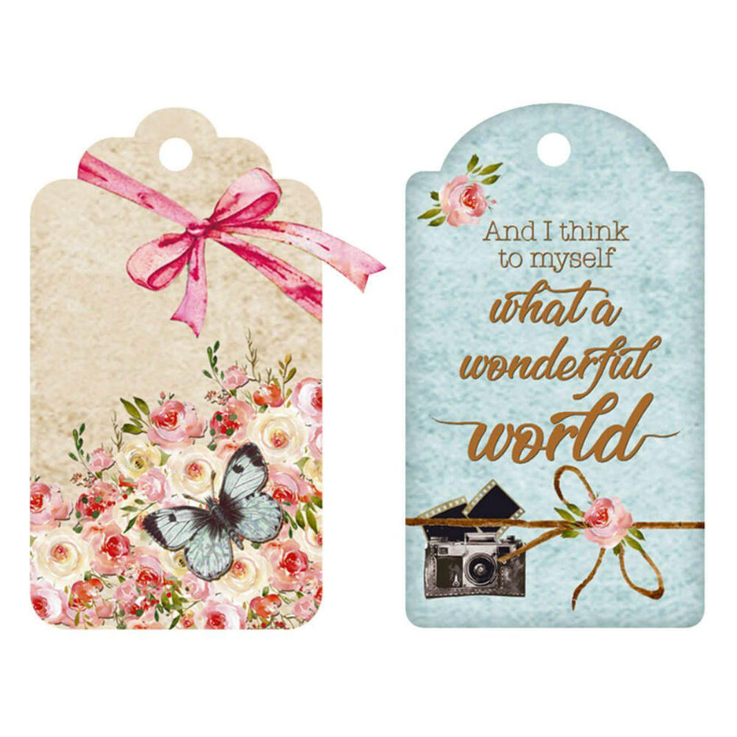 Aplique Litoarte APM4-413 4cm Tag Borboleta e Laço 2 peças - Palácio da Arte