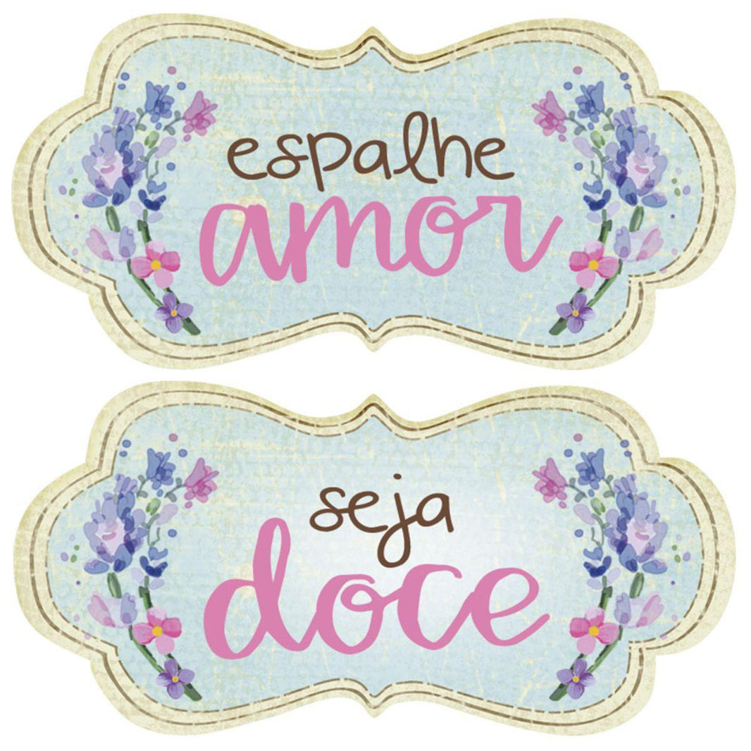 Aplique Litoarte APM4-419 4cm Tag Frase 2 peças - Palácio da Arte