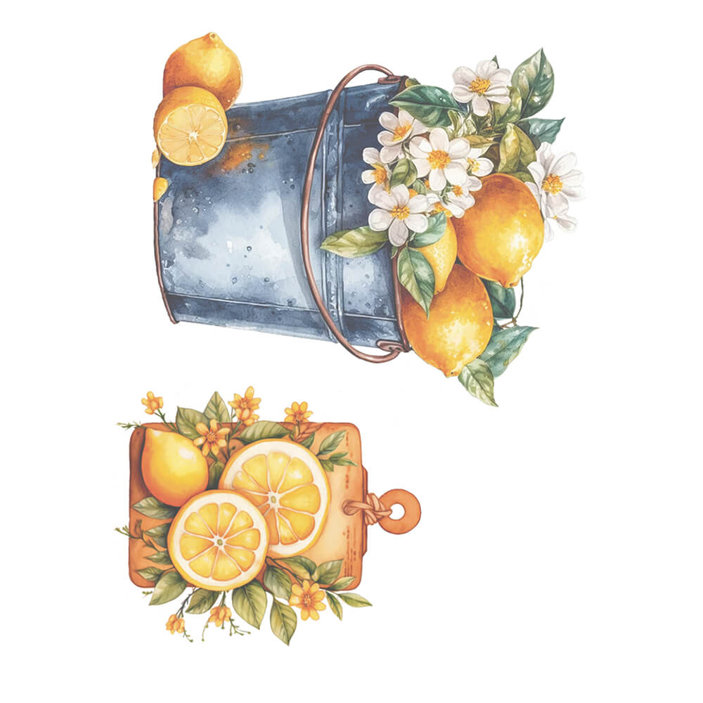 Aplique Litoarte APM4-523 4cm Limões Balde e Tábua - Palácio da Arte