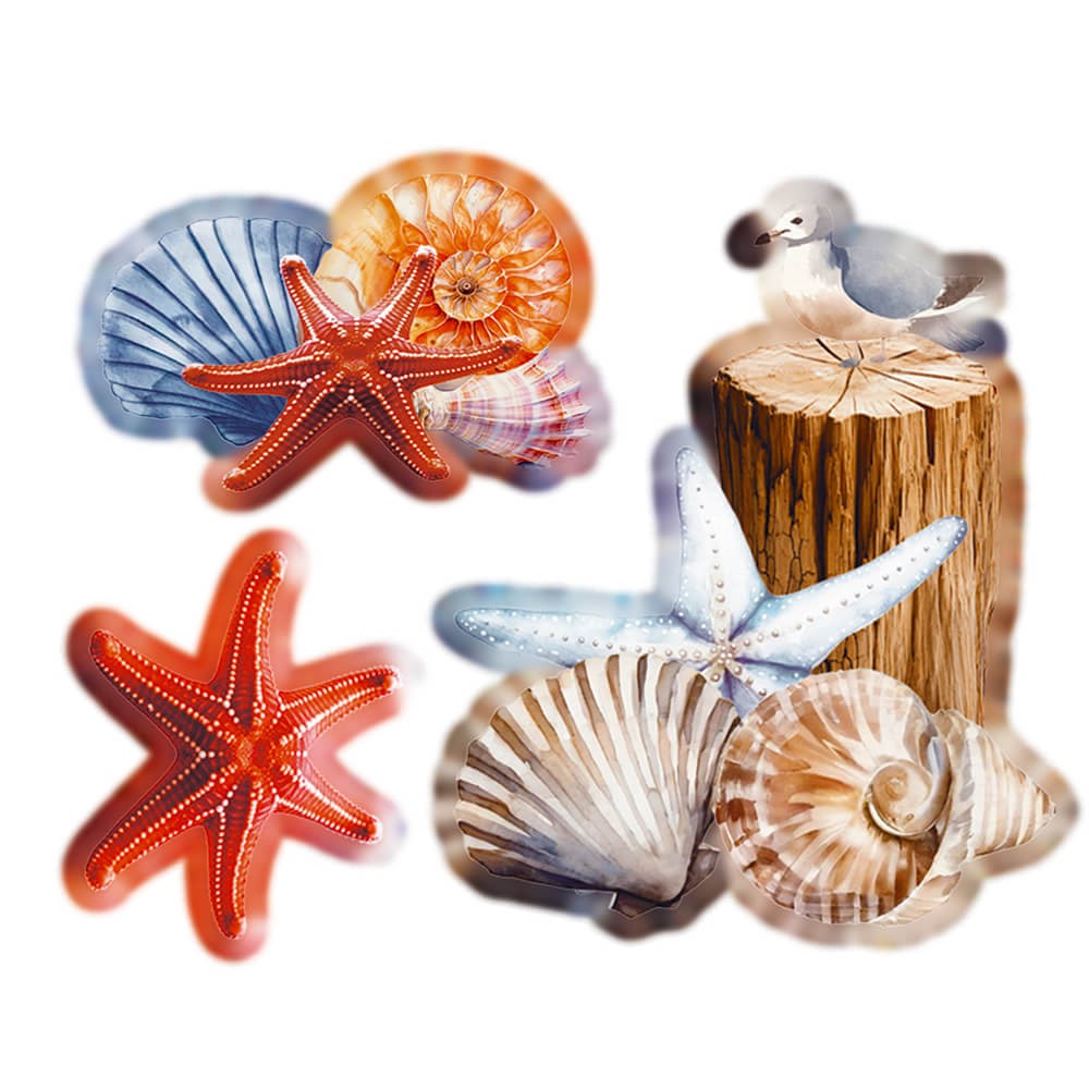 Aplique Litoarte APM6-050 6cm Conchas e Estrelas do Mar Doce Lar - Palácio da Arte