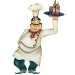 Aplique Litoarte APM8-1193 8cm Cozinheiro com Vinho - Palácio da Arte