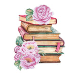 Aplique Litoarte APM8-1344 8cm Renascer Livros e Flores - Palácio da Arte