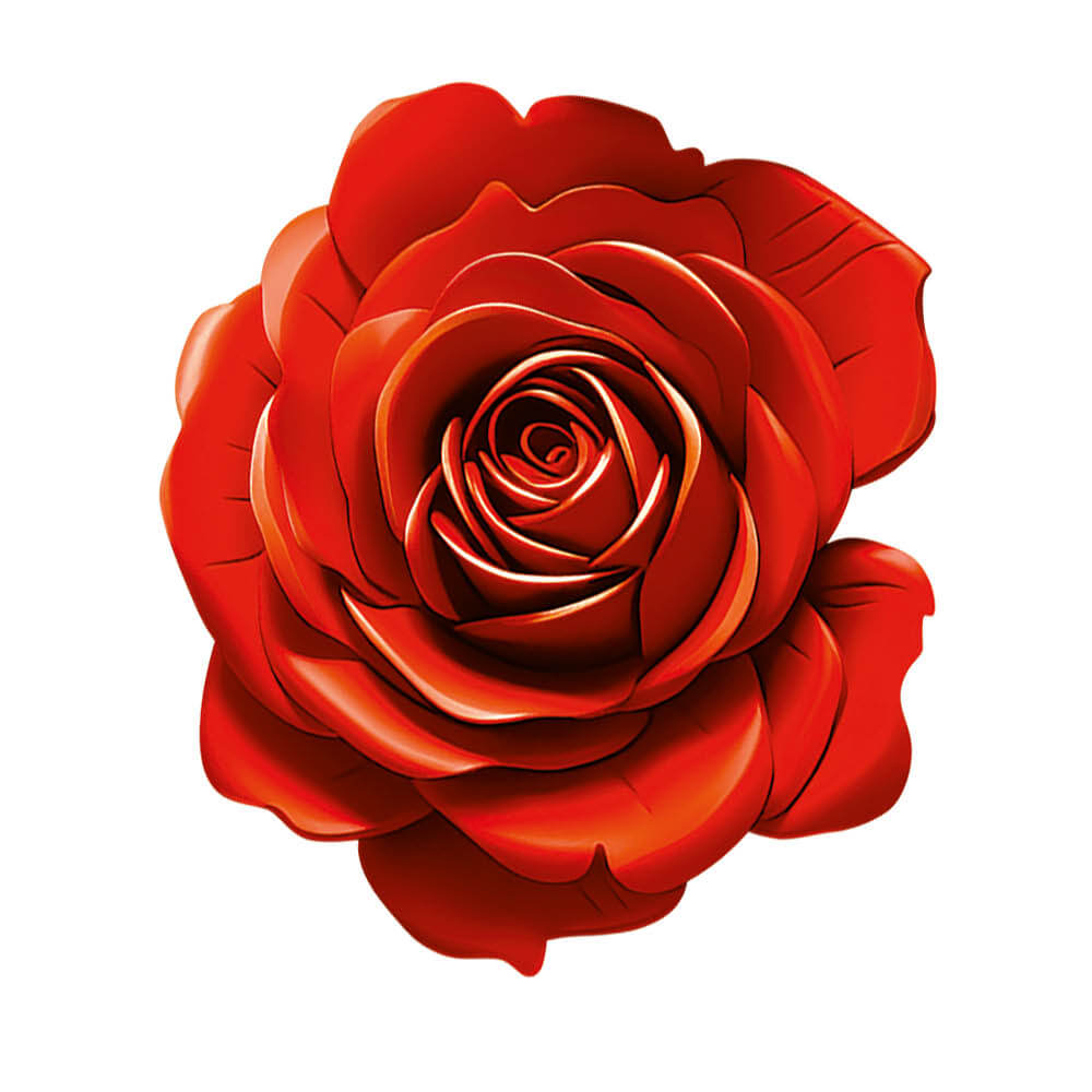 Aplique Litoarte APM8-1425 8cm Rosa Vermelha Floral 3D - Palácio da Arte