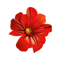 Aplique Litoarte APM8-1426 8cm Flor Vermelha Floral 3D - Palácio da Arte