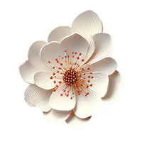 Aplique Litoarte APM8-1427 8cm Papoula Branca Floral 3D - Palácio da Arte