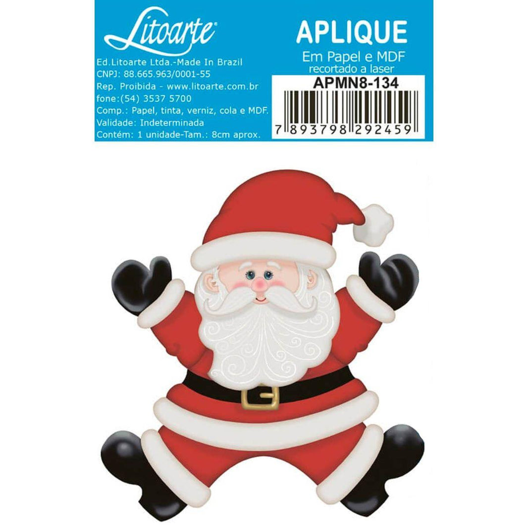 Aplique Litoarte APMN8-134 Natal Papai Noel III - Palácio da Arte