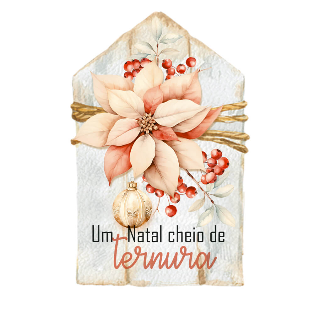 Aplique Litoarte APMN8-184 Tag Ternura de Natal - Palácio da Arte