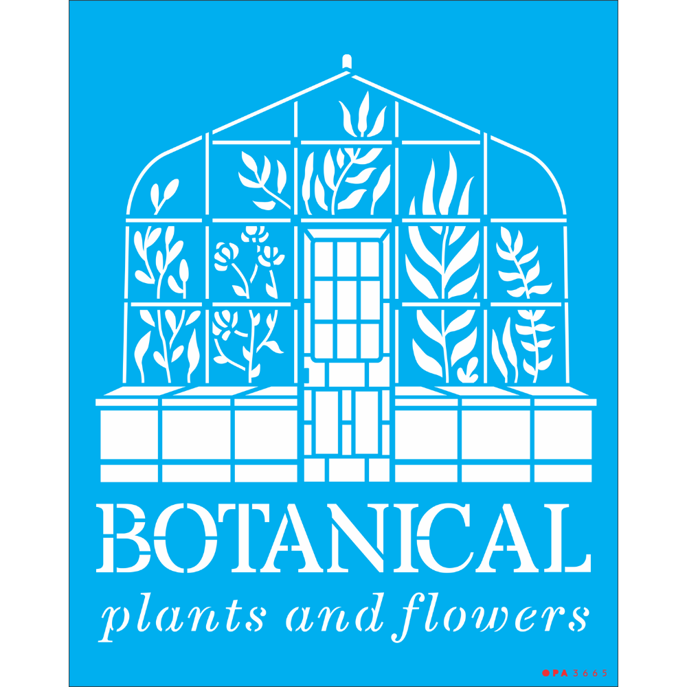 Stencil OPA 20x25 3665 Frases Botanical Plants and Flowers