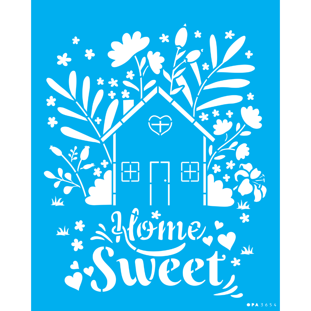 Stencil OPA 20x25 3654 Casa Home Sweet