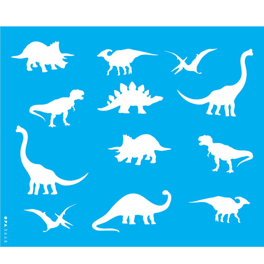 Stencil OPA 20x25 3668 Infantil Dinossauros
