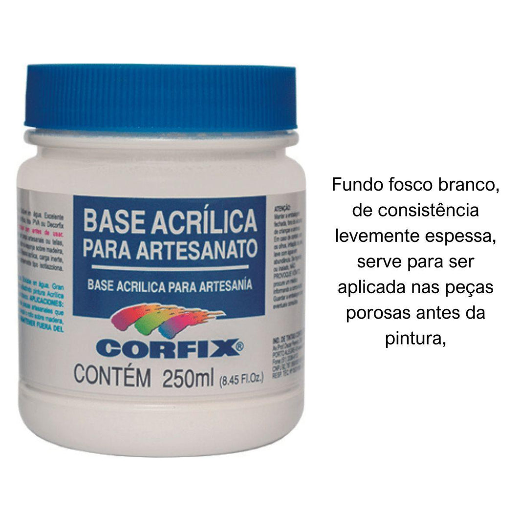 Base Acrílica para Artesanato Corfix 250ml - Palácio da Arte