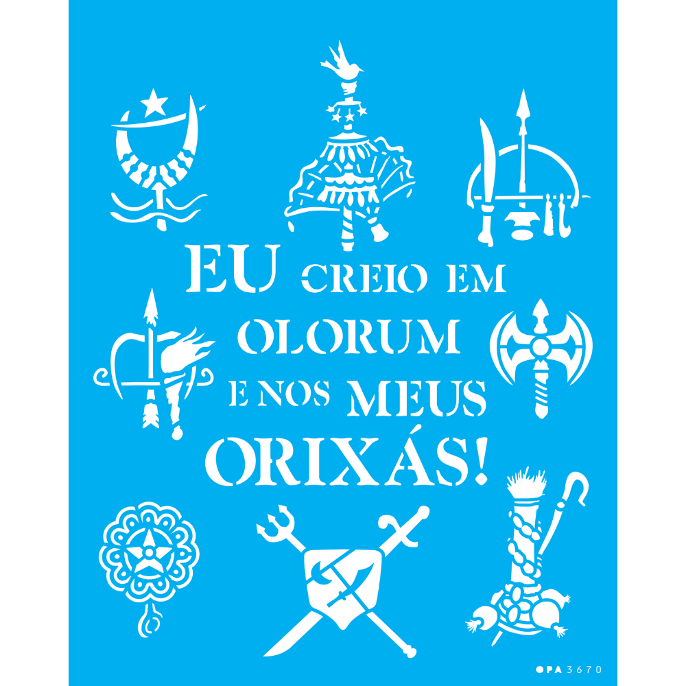 Stencil OPA 20x25 3670 Religião Orixás