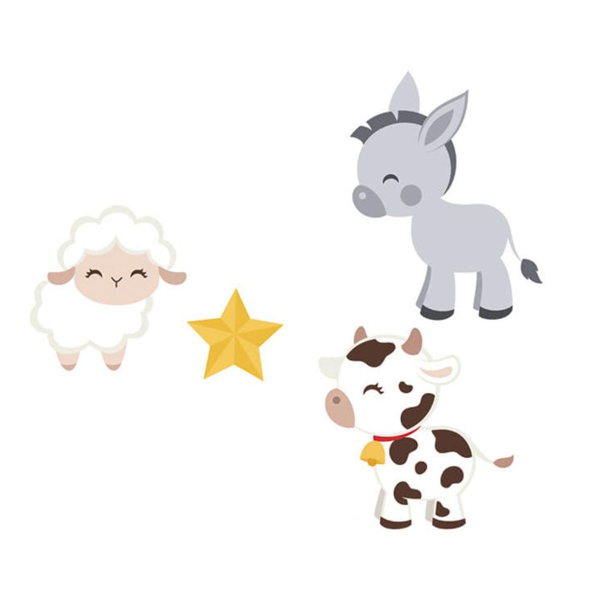 Botões de MDF e Papel Litoarte BAN-001 11x15cm Natal Presépio - Palácio da Arte