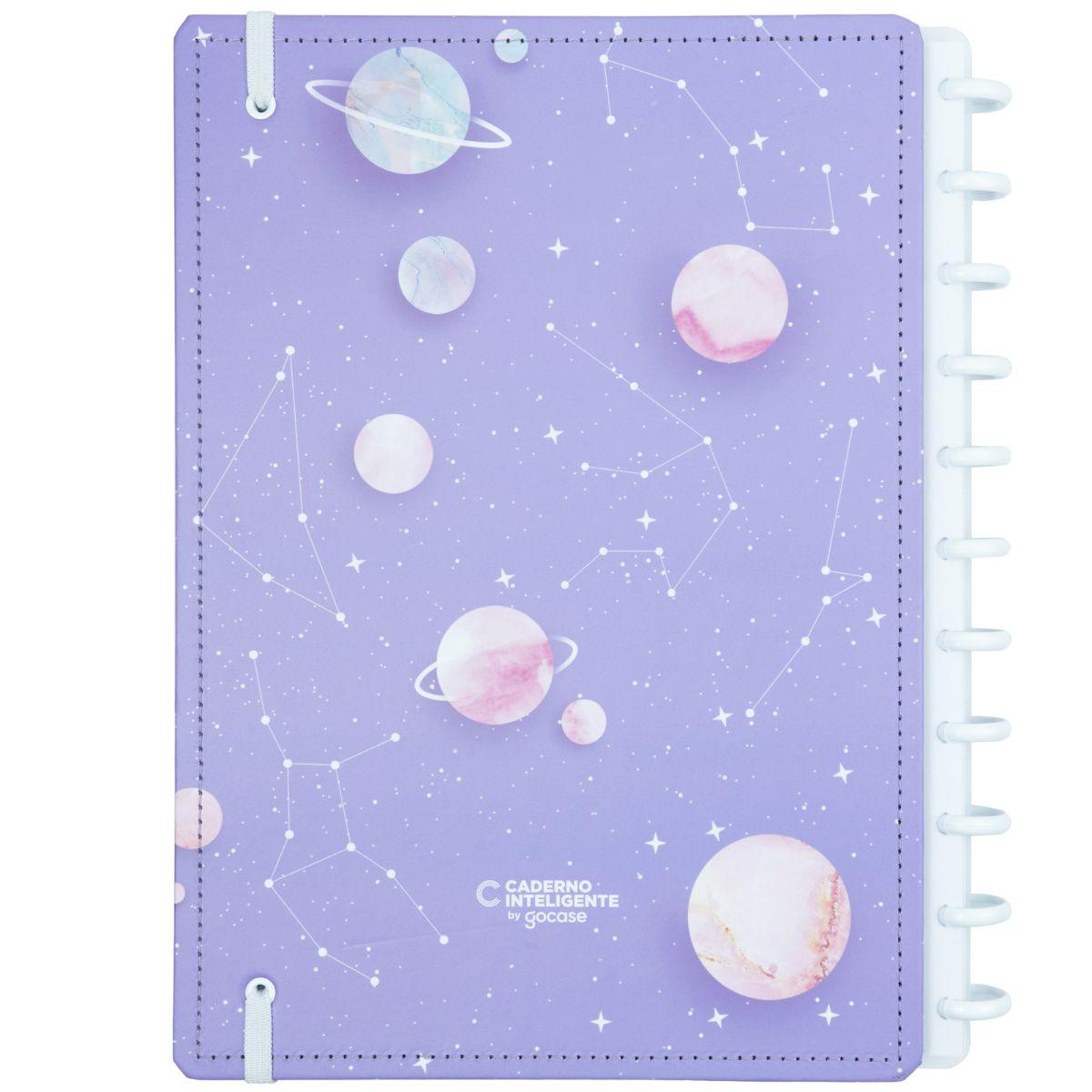Caderno Inteligente Purple Galaxy Grande Universitário 28x21,5cm - Palácio da Arte