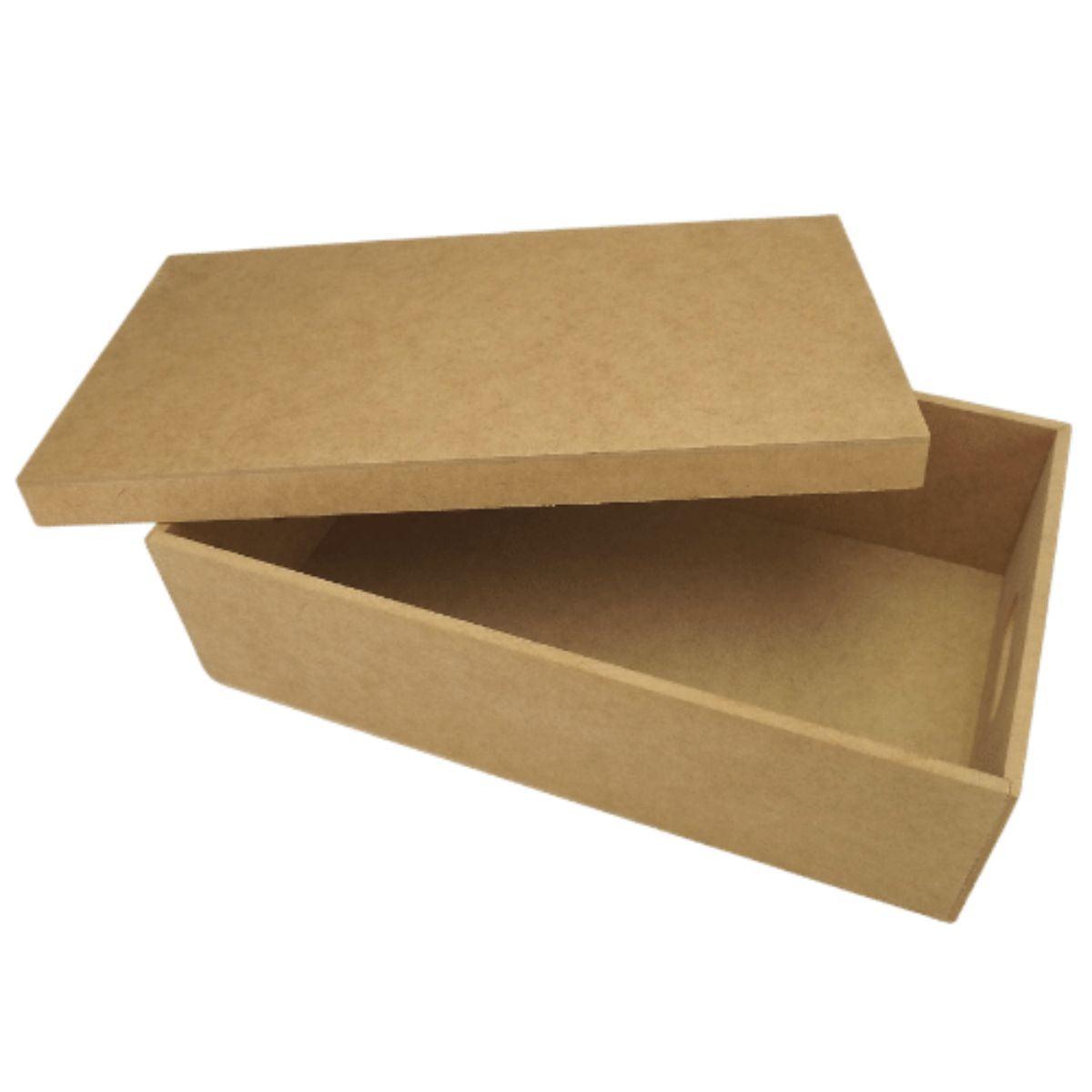 Caixa Organizadora em MDF 38x22x10,5cm com Alça - Palácio da Arte
