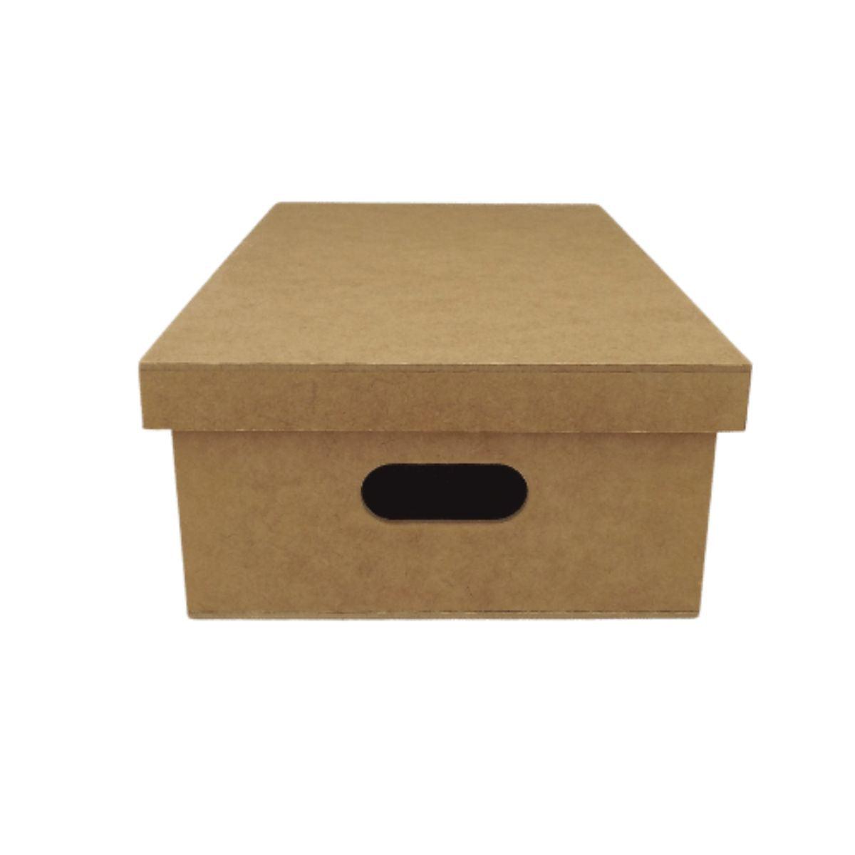 Caixa Organizadora em MDF 38x22x10,5cm com Alça - Palácio da Arte