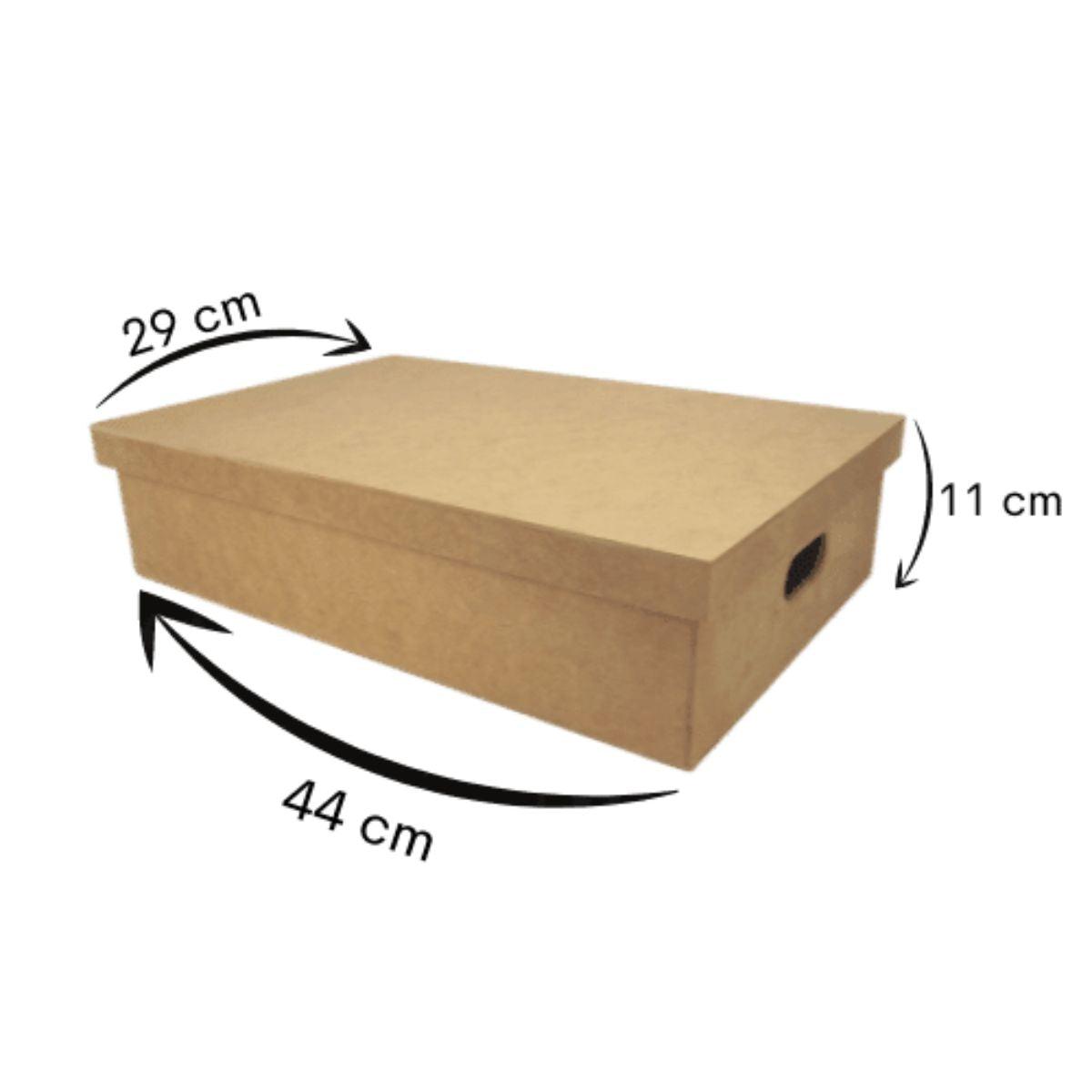 Caixa Organizadora em MDF 44x29x11cm com Alça - Palácio da Arte