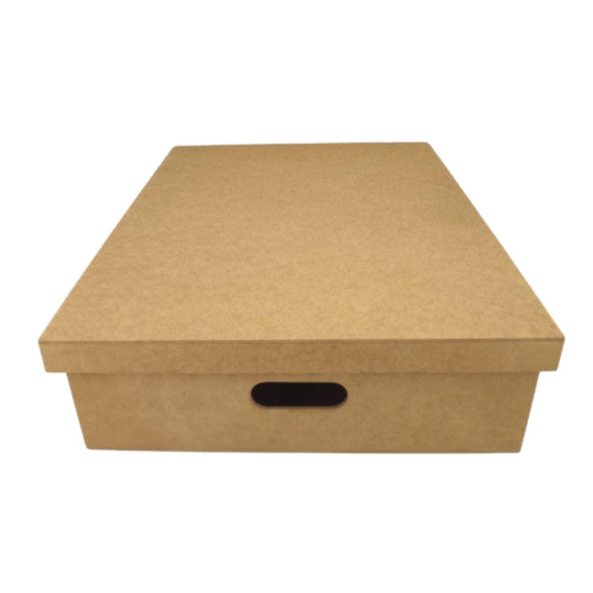 Caixa Organizadora em MDF 50x36x12cm com Alça - Palácio da Arte