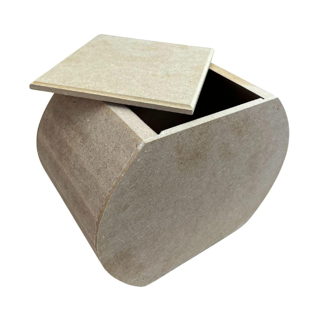 Caixa Ovalada em MDF com Tampa 20,3x12,8x16cm - Palácio da Arte
