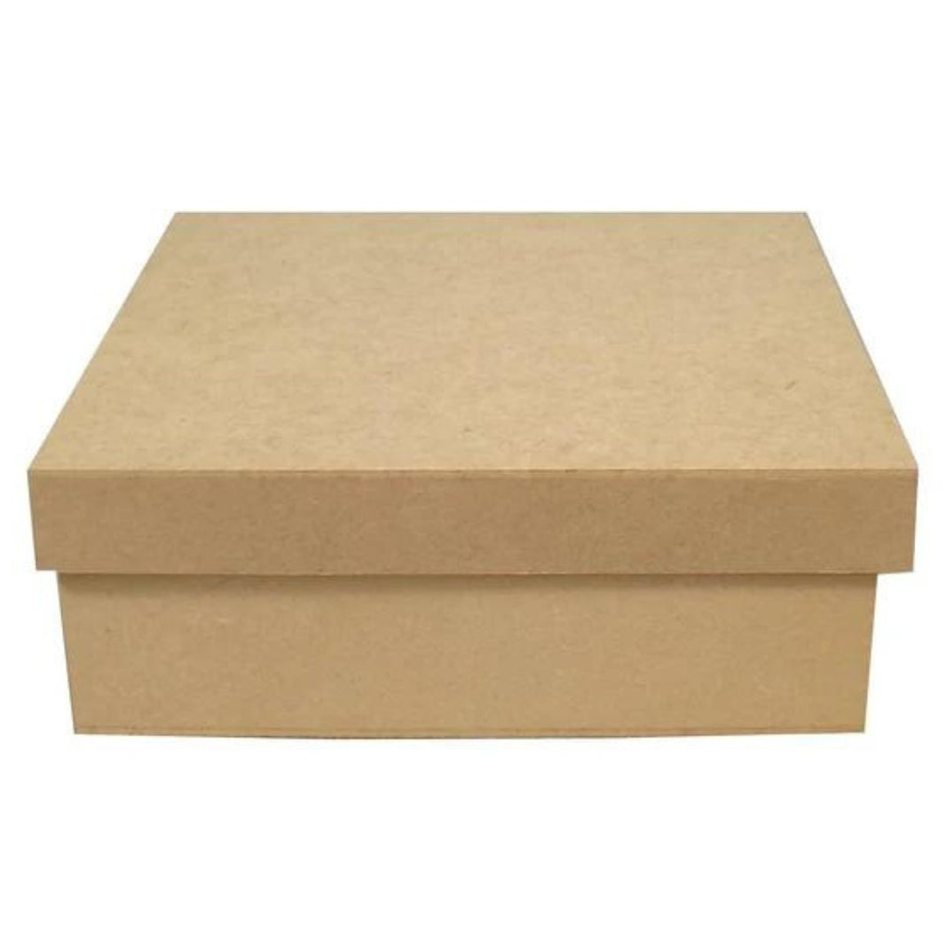Caixa Tampa de Sapato em MDF 20x20x10cm Lisa - Palácio da Arte