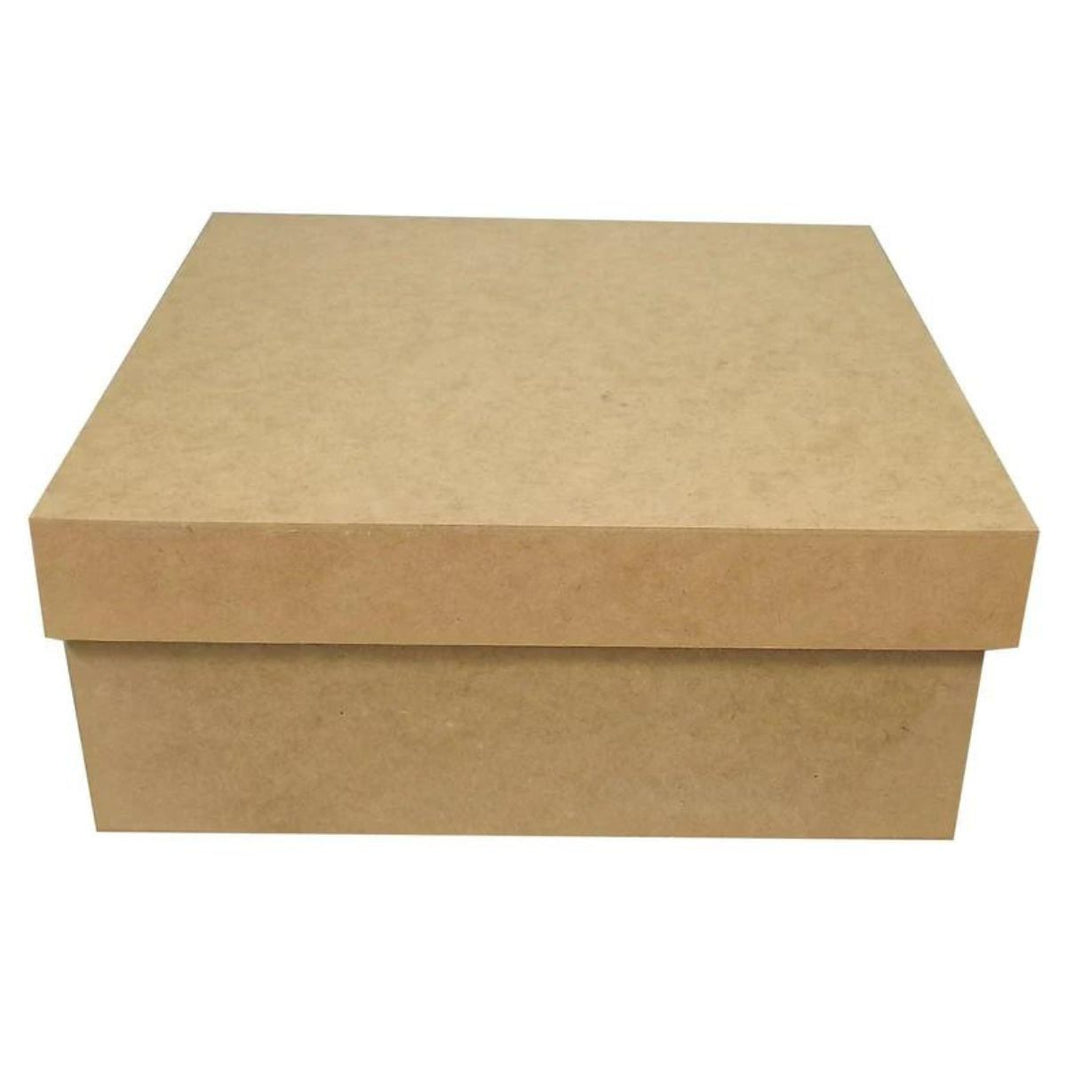Caixa Tampa de Sapato em MDF 31x31x2,5cm Lisa - Palácio da Arte