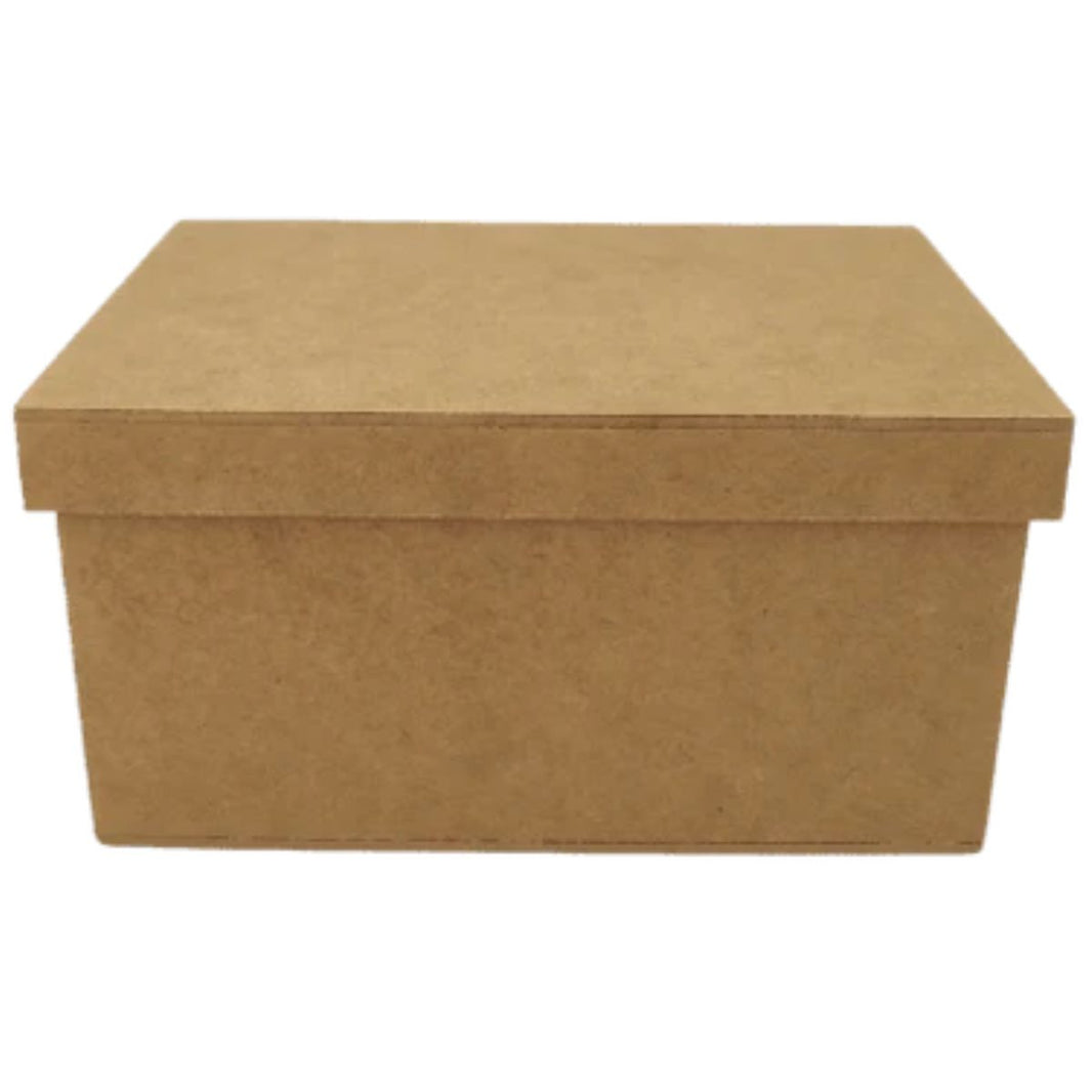 Caixa Tampa de Sapato Quadrada em MDF 18x18x10cm Lisa - Palácio da Arte