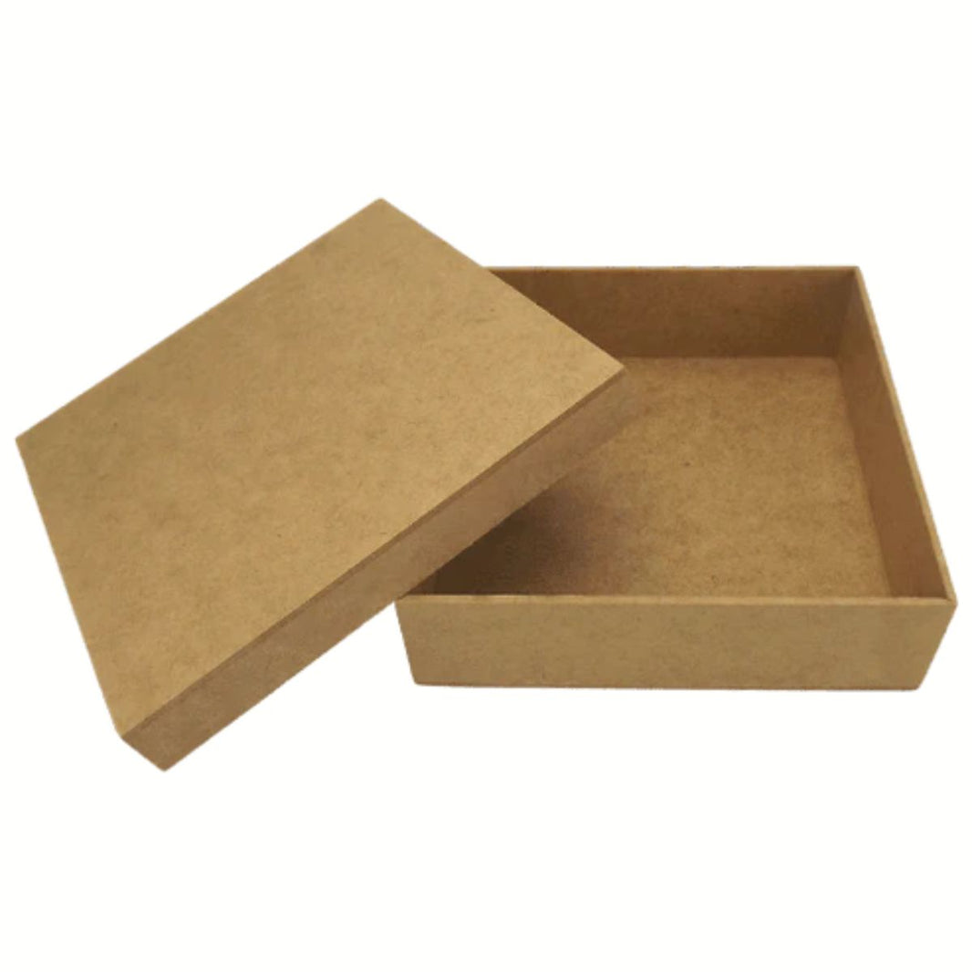 Caixa Tampa de Sapato Quadrada em MDF 18x18x5cm Lisa - Palácio da Arte