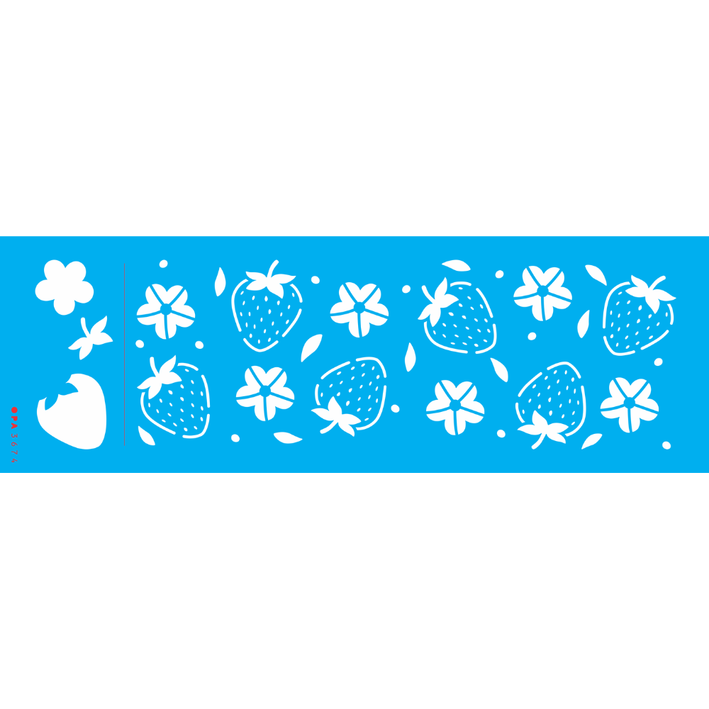 Stencil OPA 10x30 3674 Estamparia Frutas Morangos