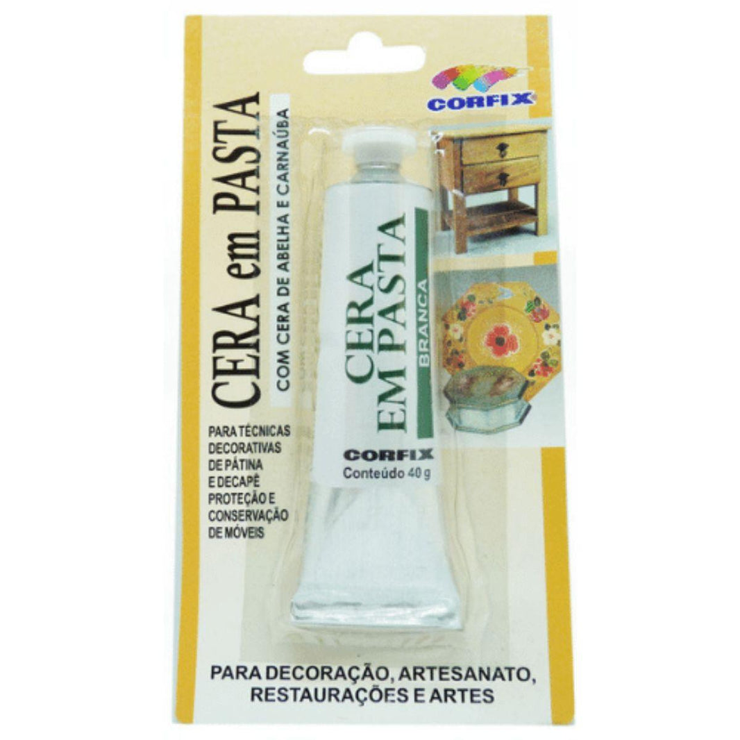Cera em Pasta Branca Corfix 37ml com 40g - Palácio da Arte