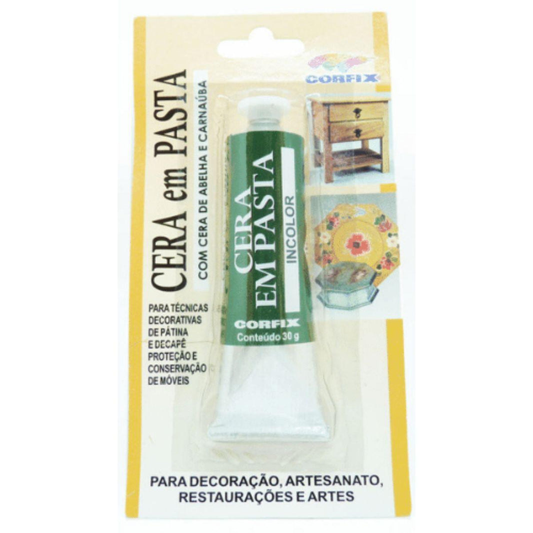 Cera em Pasta Incolor Corfix 37ml com 30g - Palácio da Arte