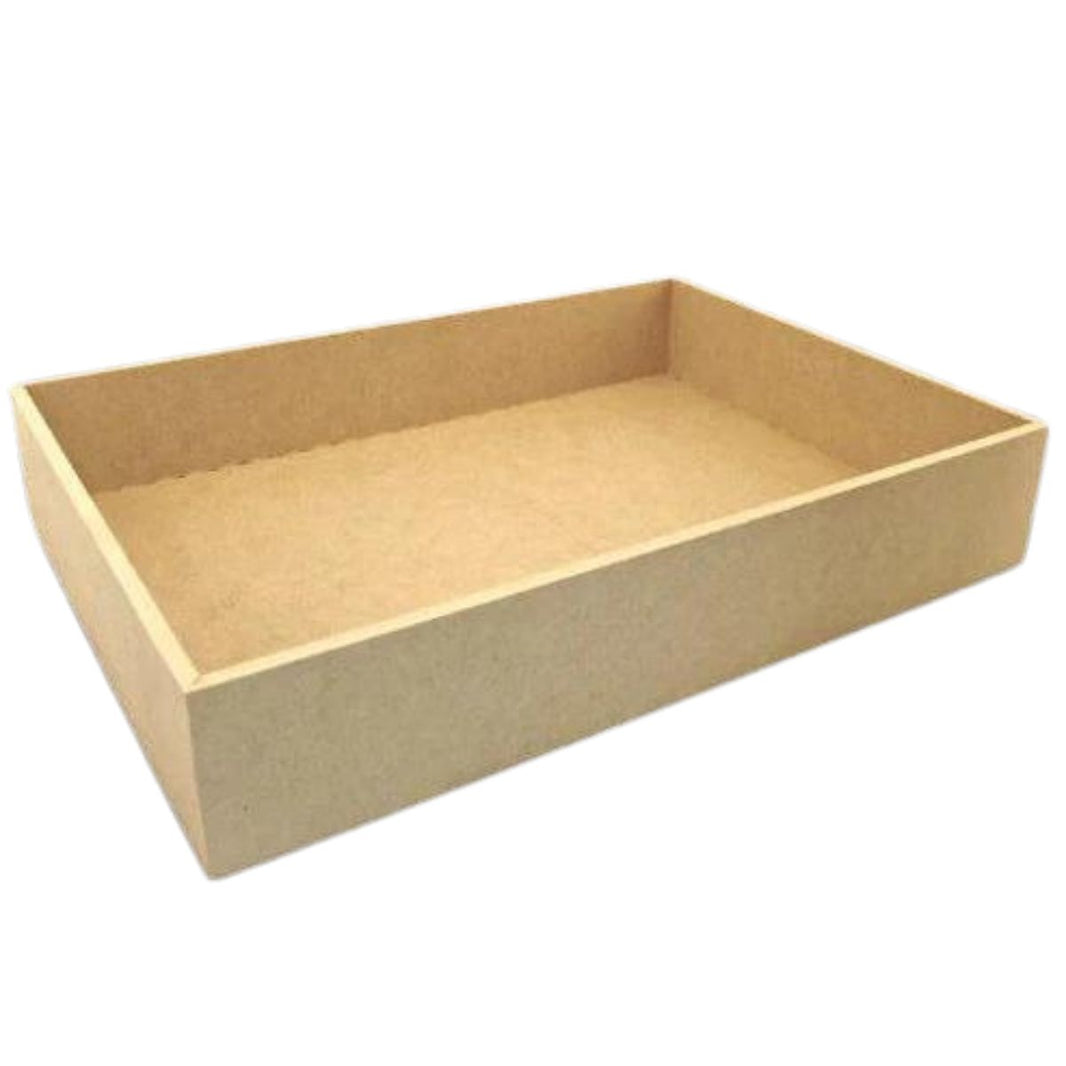 Cesta Retangular Lisa em MDF 6,5x20x30cm - Palácio da Arte