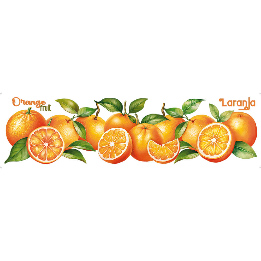 Transfer Têxtil Litoarte 24x7 TTB4-044 Barrado Laranjinha