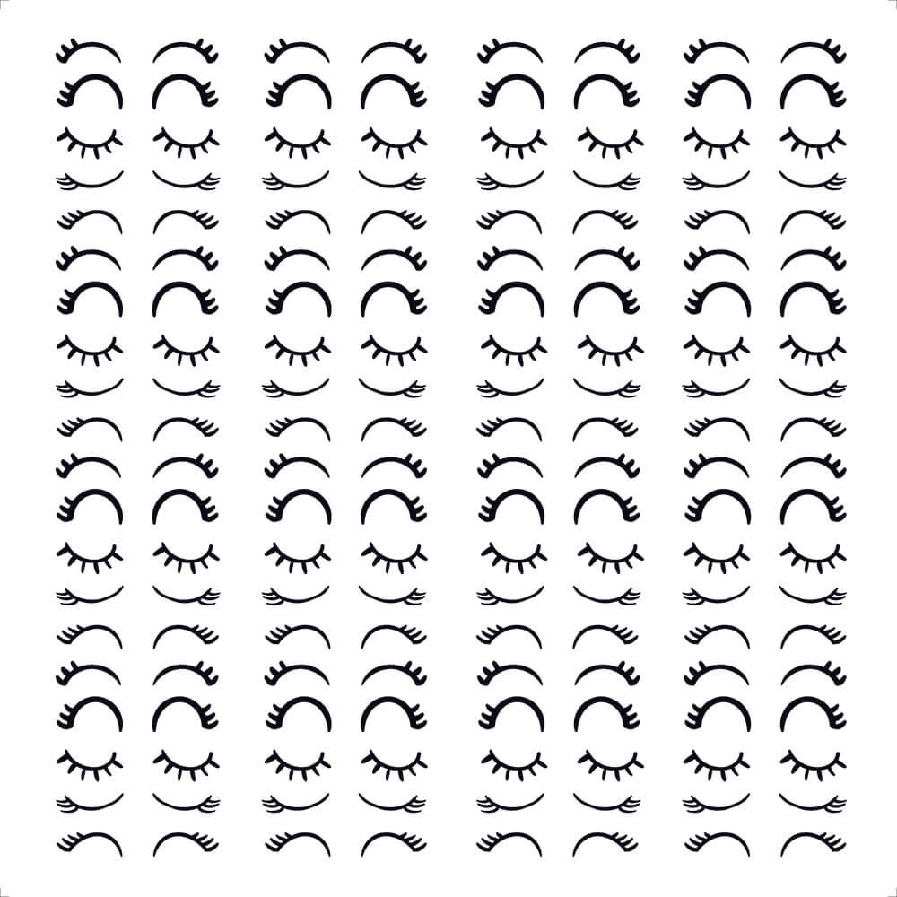 Transfer Têxtil Litoarte 13,5x13,5cm TTQ4-071 Cílios