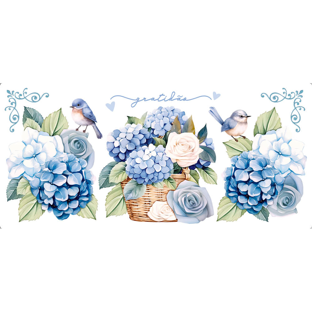 Transfer Têxtil Litoarte 27,5x12,8cm TTB5L-002 Lili Negrão Hortências