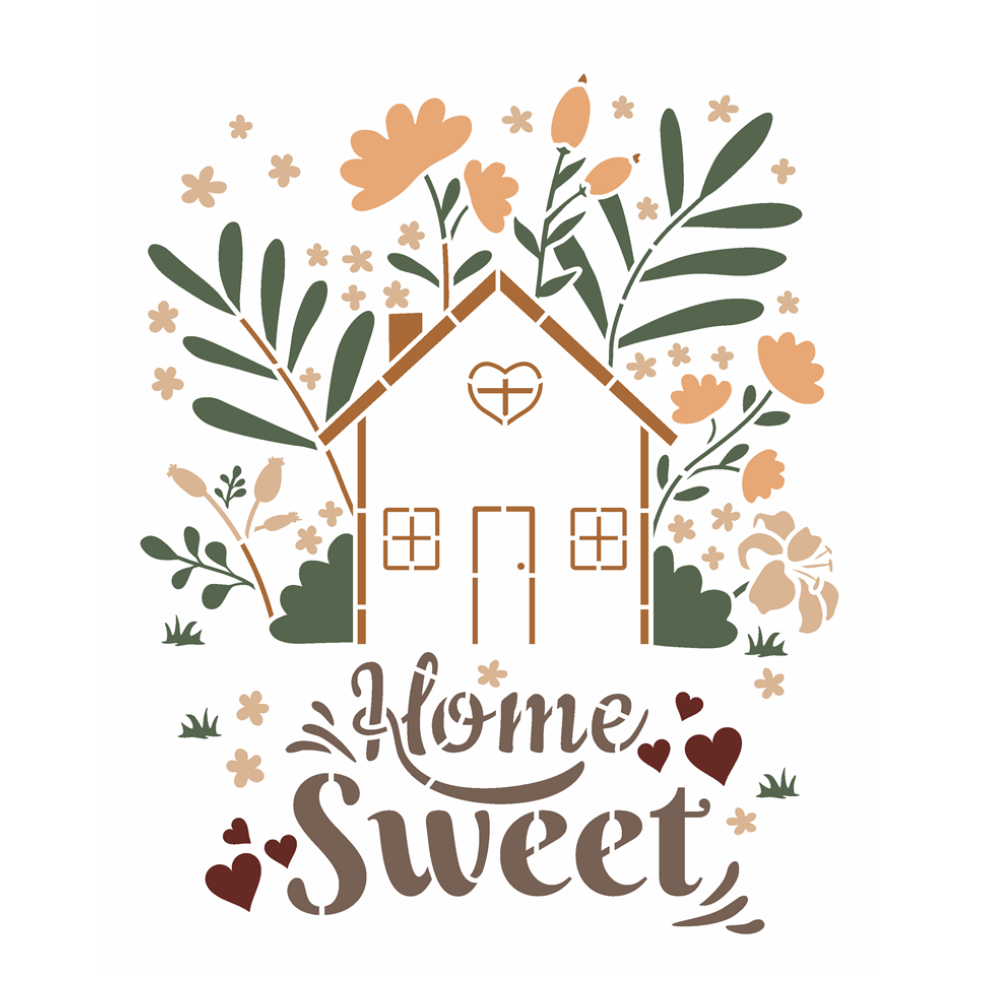 Stencil OPA 20x25 3654 Casa Home Sweet