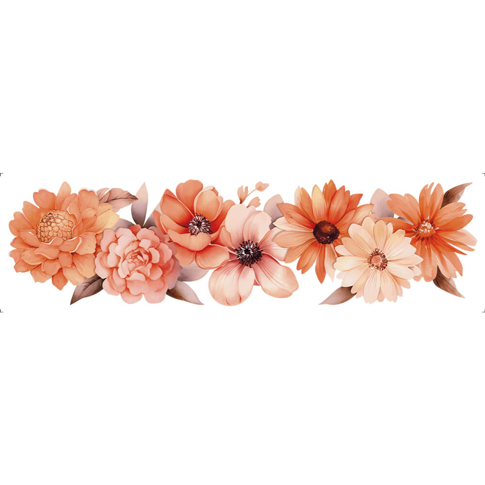 Transfer Têxtil Litoarte 24x7 TTB4L-003 Lili Negrão Floral Laranja