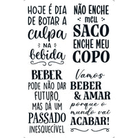 Transfer Litoarte 9,8x15cm TIS-092 Frases de Bebidas