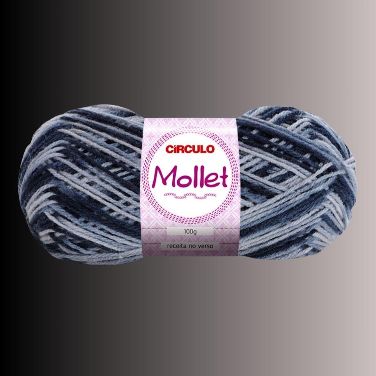 Fio de Lã Mollet Mesclado 100g com 200m - Palácio da Arte