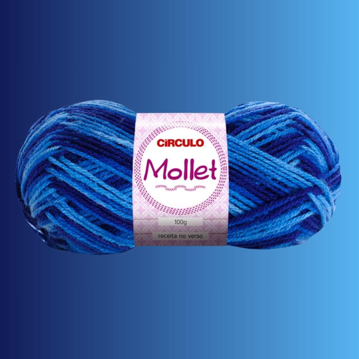 Fio de Lã Mollet Mesclado 100g com 200m - Palácio da Arte