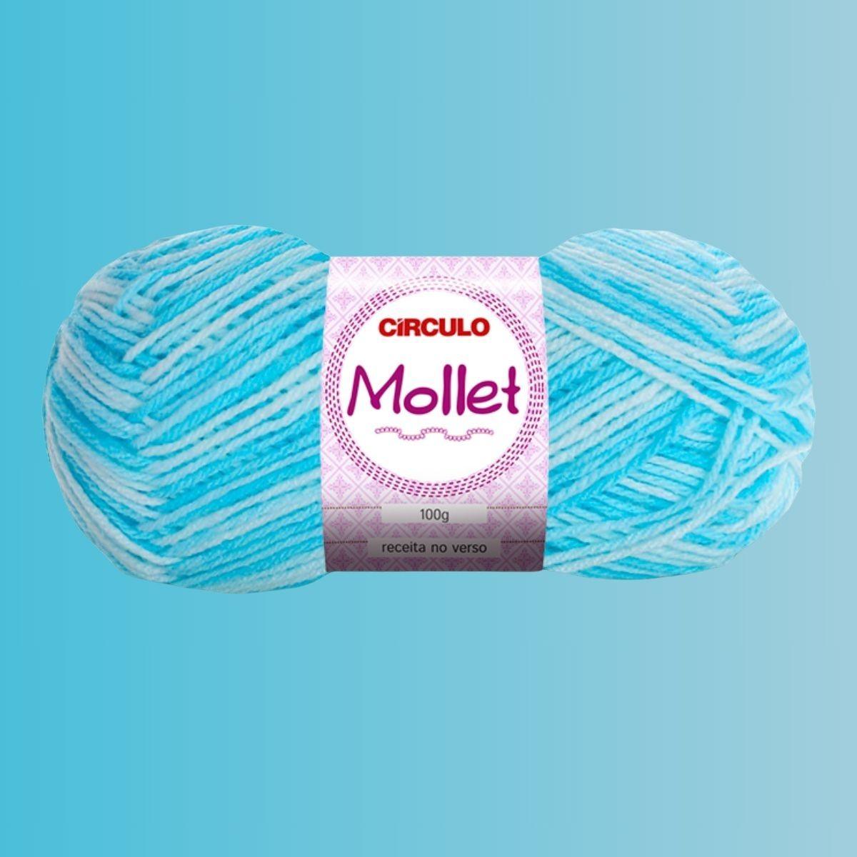 Fio de Lã Mollet Mesclado 100g com 200m - Palácio da Arte