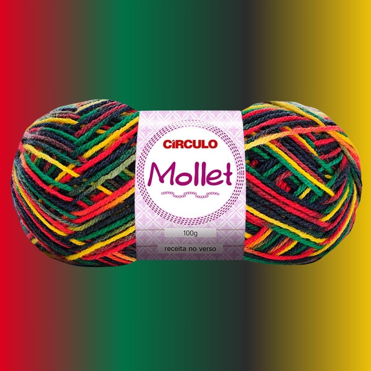 Fio de Lã Mollet Mesclado 100g com 200m - Palácio da Arte