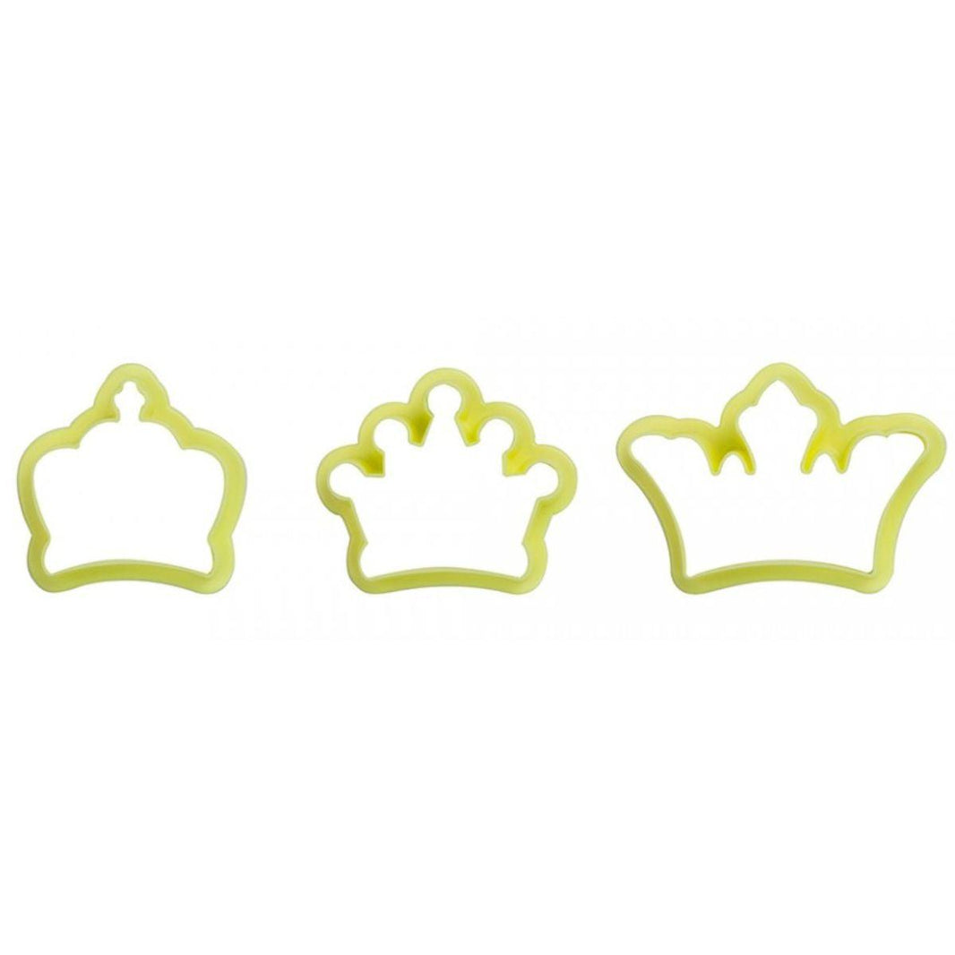 Jogo Cortadores Blue Star 407938 Coroa 3 unidades para Biscuit e Confeitaria - Palácio da Arte