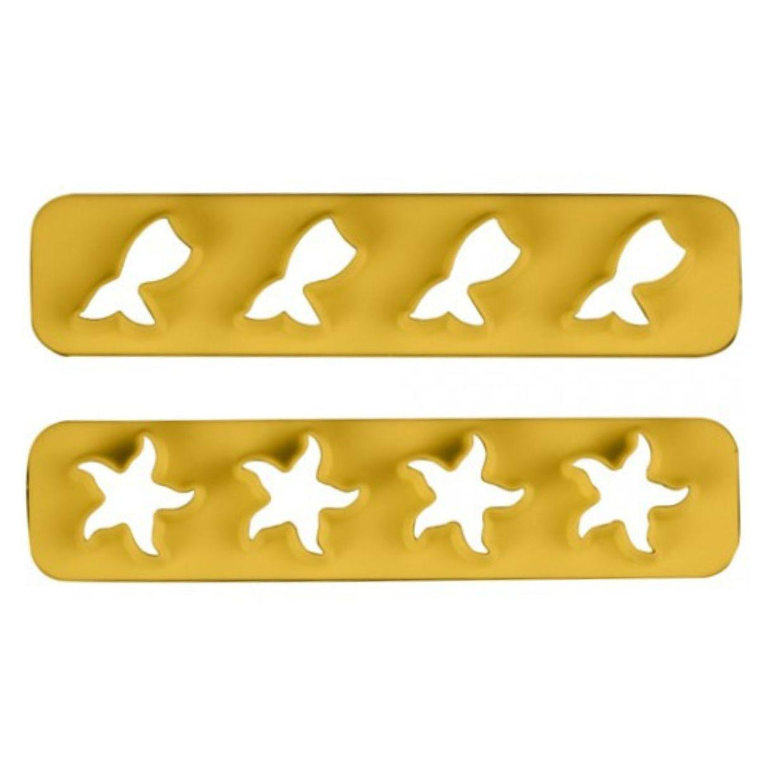 Jogo Cortadores Blue Star 409314 Réguas Miniaturas 4 Fundo do Mar 4 unidades para Biscuit e Confeitaria - Palácio da Arte