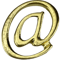 Letras em Metal Dourado 2cm de altura - Palácio da Arte