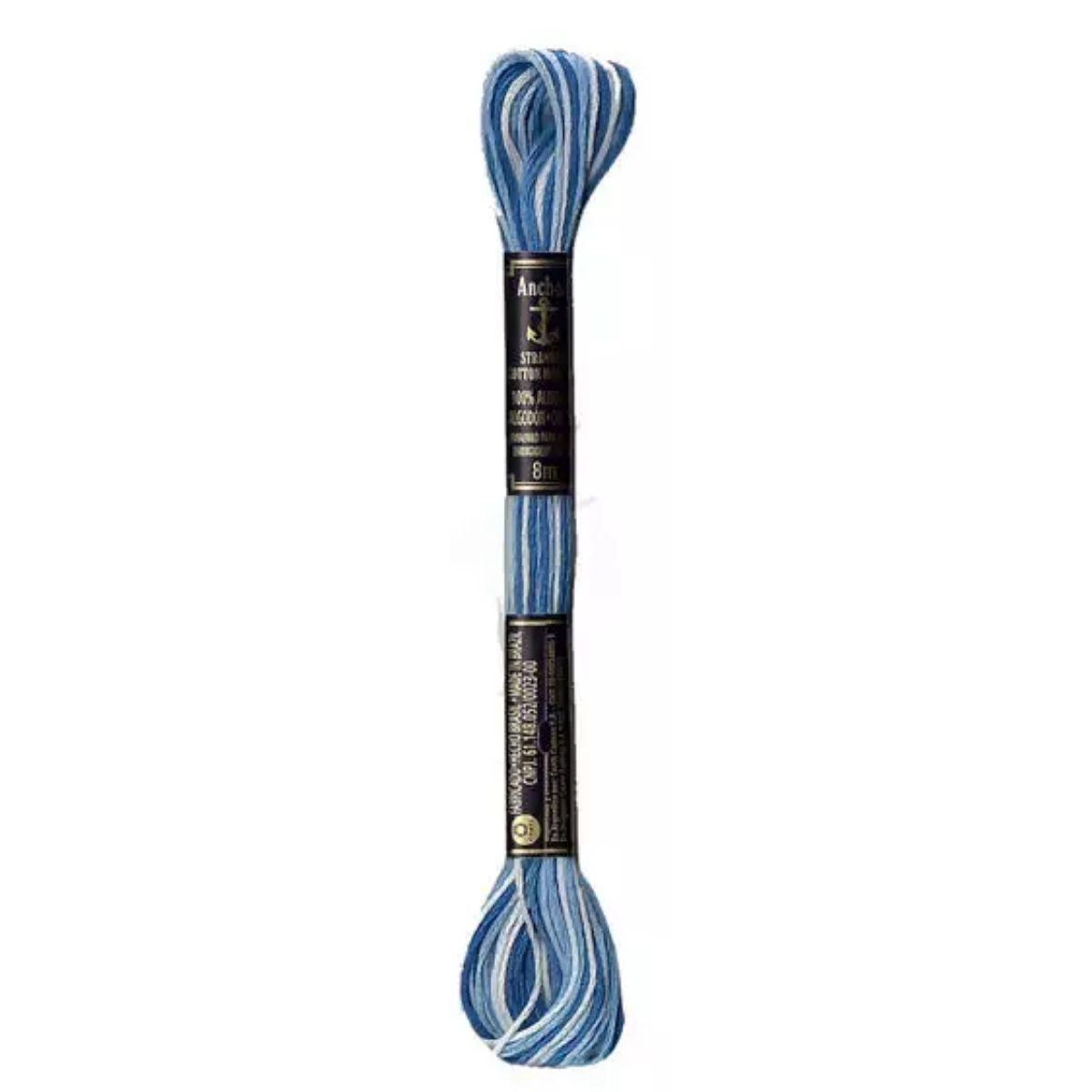 Linha Meada Bordado Anchor Mouline 8 Metros Tons de Azul - Palácio da Arte