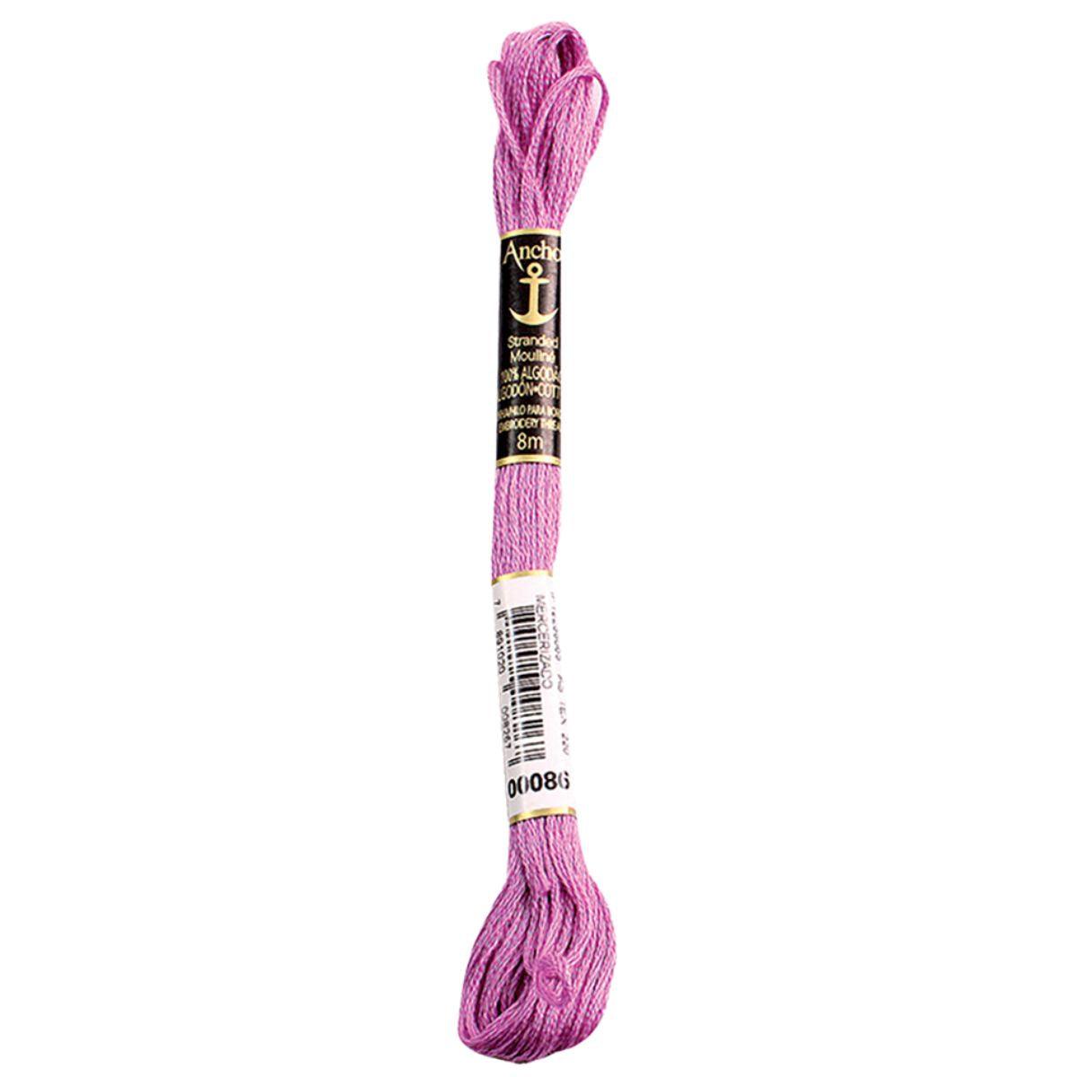 Linha Meada Bordado Anchor Mouline 8 Metros Tons de Roxo - Palácio da Arte