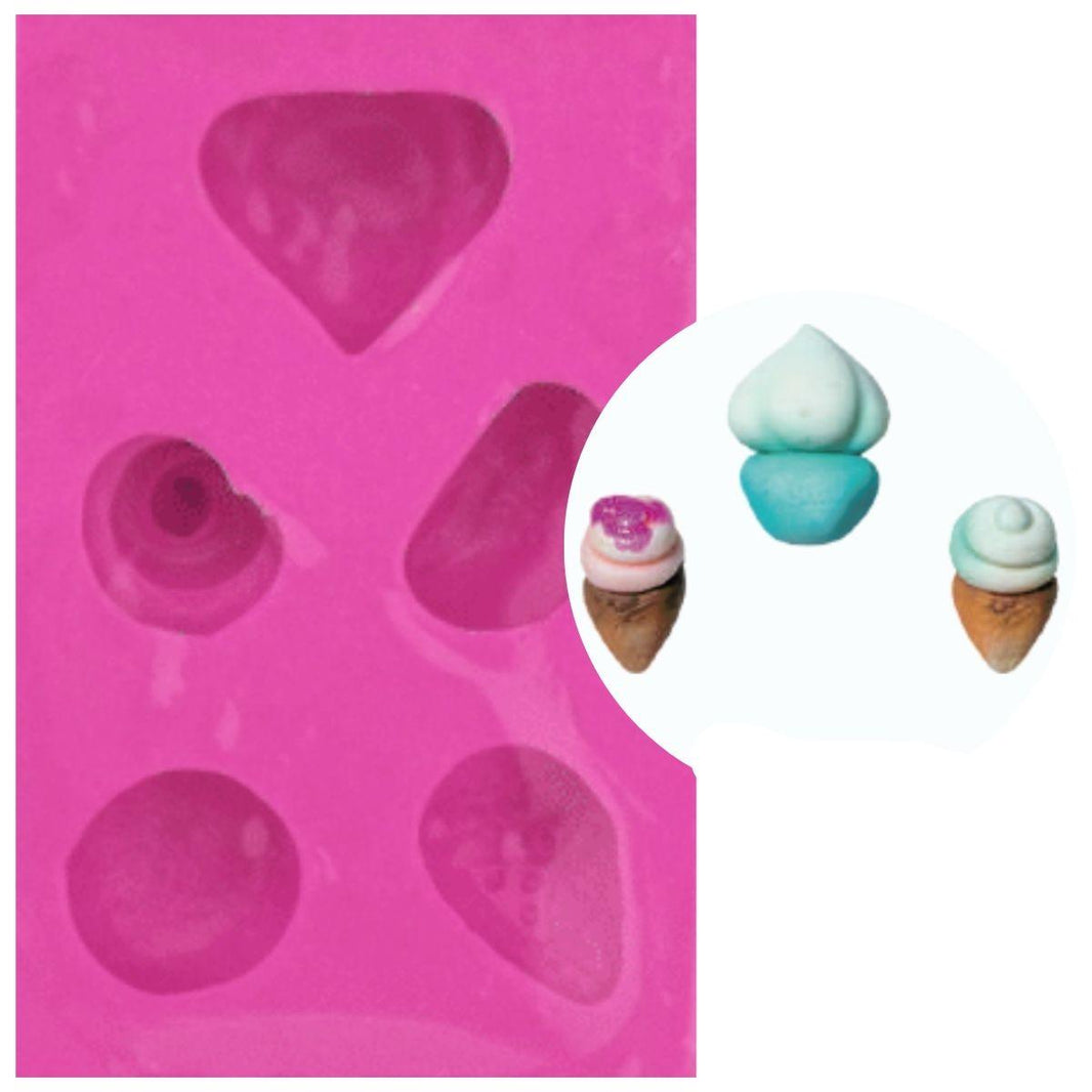 Molde de Silicone 14997 Sorvetinhos Cupcake 2x6x9cm - Palácio da Arte