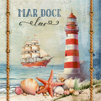 Papel Decoupage Adesiva Litoarte DAXV-100 Mar Doce Lar 15x15cm - Palácio da Arte