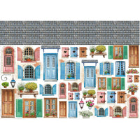 Papel Decoupage Litoarte PD-1097 Portas e Janelas II 49x34cm - Palácio da Arte