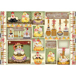 Papel Decoupage Litoarte PD-672 Galinhas II 49x34,3cm - Palácio da Arte